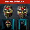 Beleda 2025 Halloween Horror Mask Cosplay Costume Mask Party Masquerade Props Mask Cos Masks with Adjustable Straps (Gold) view 4