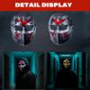Beleda 2025 Halloween Horror Mask Cosplay Costume Mask Party Masquerade Props Mask Cos Masks with Adjustable Straps (Sliver) view 4