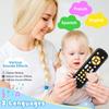 Baby TV Remote Control Toy for 6 Months+, Play Remote Musical Toys with Sound and Light, Early Development Toys with 3 Language English/French/Spanish for Toddlers 6 12 18 Month, BPA Free view 3