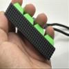 Bubble Base Four-Button Clicky Mechanical Switch Fidget Toy | Stim Toy, Stress Relief, ADHD (Black Base, Light Purple Keycaps) view 3