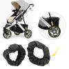 2Pcs Stroller Wheel Cover, Pushchair Tire Protector Stroller Protect Accessories Pushchair Wheel Cover Wheelchair Tire Protector(Small) view 2
