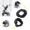2Pcs Stroller Wheel Cover, Pushchair Tire Protector Stroller Protect Accessories Pushchair Wheel Cover Wheelchair Tire Protector(Small) view 3