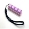 Four-Button Clicky Mechanical Switch Fidget Toy | Stim Toy, Stress Relief, ADHD (Pink Base, Light Purple Keycaps) view 1