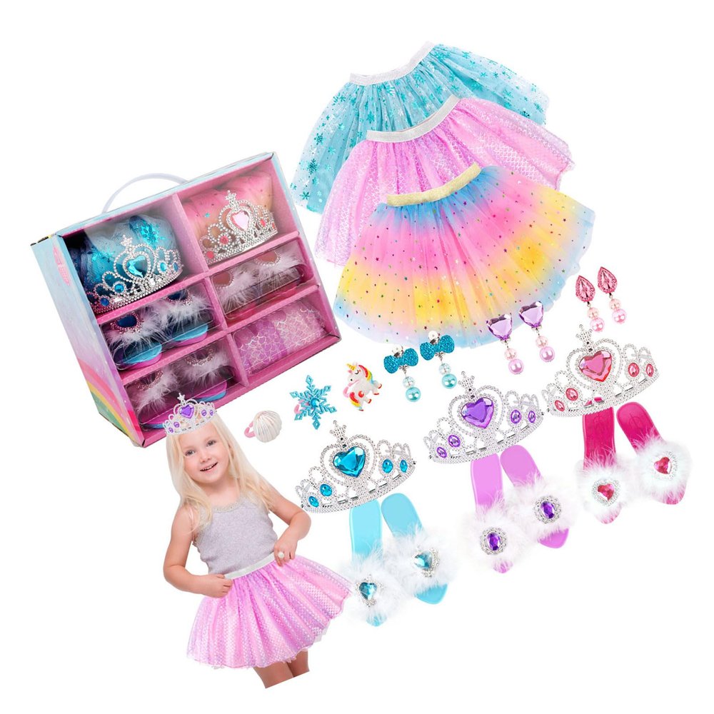 EAJORN Children Girls Princess Dress Up Set Safe and Toxic Children Dress Up Set The for Christmas Birthdays