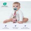 EASWEET 3 Pack Baby Pacifier Blanket Bamboo-Derived Viscose, Super Soft and Breathable Snuggler Lovey Security Blanket, 9.5"*9.5", Strawberry/Unicorn/Rainbow view 4