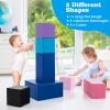 Costzon Foam Blocks, 7 PCS Colorful Building Toys Stacking Block Playset for Kids Safe Active Playing, Includes Foam Cubes & Rectangles, Soft Play Equipment for Baby Toddlers Preschoolers view 2
