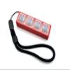Four-Button Clicky Mechanical Switch Fidget Toy | Stim Toy, Stress Relief, ADHD (Red Base, Transparent Clear Keycaps) view 1