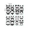Finduat 24 Pcs Halloween Pumpkin Faces Stickers Vinyl Decals DIY Craft Vinyl Art Stickers, Pumpkin Faces Wall Decals Halloween Glass Window Sticker Halloween Party Pumpkin Decorations, Black view 3