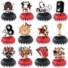 12PCS Rock and Roll Honeycomb Centerpieces Music Party Decorations Silhouette Retro Table Musical Silhouette Party Favors Guitar Rap Birthday Baby Shower Party Supplies view 1