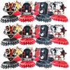 12PCS Rock and Roll Honeycomb Centerpieces Music Party Decorations Silhouette Retro Table Musical Silhouette Party Favors Guitar Rap Birthday Baby Shower Party Supplies view 3