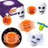 Halloween Treats Non Candy for Kids, 4-12 Pack Light Up Spinning Tops Toys Gifts for Toddlers, Party Favors Boo Basket Goodie Bag Stuffer Fillers, Birthday Classroom Prizes for Boys Girls view 1
