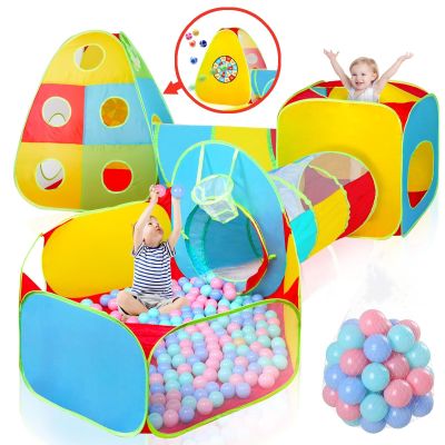 5Pack Kids Play Tent for Toddler Kids with 50 Balls,Indoor Playground,Foldable Pop Up Tents with Carry Bag,Outdoor Playhouse with Crawling Toys & Play Tent| Target Game with 8 Dart Balls