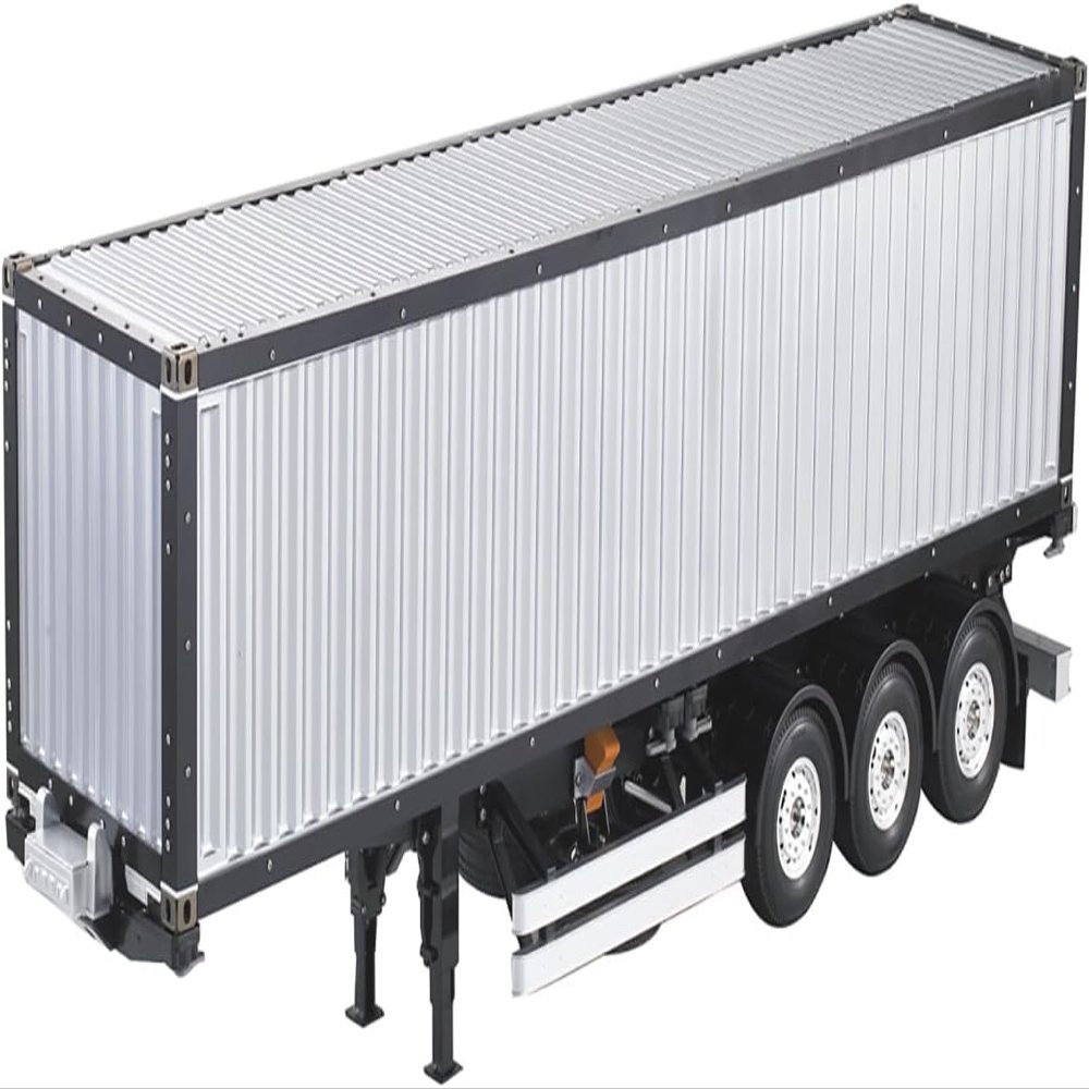 1/14 RC 40Feet Container Truck Chasis Semi Tractor Trailer 3Axles Unpainted KIT Hobby Grade Model for Adult Hobby