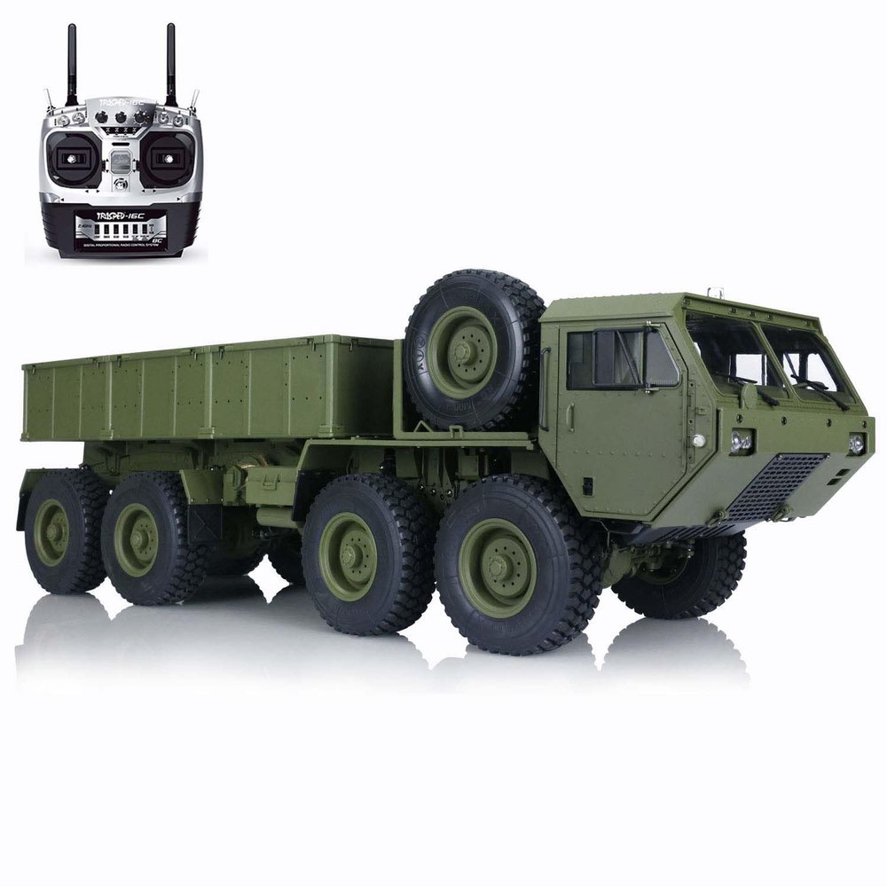 wheelfun 1/12 8 * 8 HG RC US Military Truck Metal Chasis Model 2.4G Radio Servo Motor P801 Hobby Grade Model for Adult Hobby