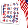 2 Sheets 4th Of Julys Stickers For Kids Patriotics Craft Stickers Independence Day Halloween Christmas Face Stickers Decors Christmas Stickers view 4