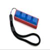 Four-Button Clicky Mechanical Switch Fidget Toy | Stim Toy, Stress Relief, ADHD (Red Base, Transparent Blue Keycaps) view 1