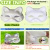 5PCS Therian Cat Mask- Eye Mesh Pre Installed, Plastic Animal Mask Base to Painted DIY for Furry Masquerade Cosplay Props Costume Party view 2