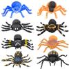 8 Pack 5 inch Realistic Rubber Spider Toy, Black Spiders Toys Set, Super Stretches Material TPR, Smelless Halloween Decoration Party Favors Gag Novelty Practical Jokes for Kids view 1