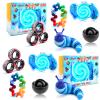 Cevioce 10Pcs Fidget Toys Adults Pack,Stocking Stuffers for Teens Boys Girls,Autism Sensory Toys with Fidget Spinner Slug Magnetic Rings,Squishy Fidget Toys ADHD Stress Relief,Party Favor for Kid-BB view 1