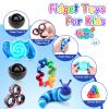 Cevioce 10Pcs Fidget Toys Adults Pack,Stocking Stuffers for Teens Boys Girls,Autism Sensory Toys with Fidget Spinner Slug Magnetic Rings,Squishy Fidget Toys ADHD Stress Relief,Party Favor for Kid-BB view 2