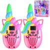 Unicorn Kids Walkie Talkies, Gifts for 3-12 Years Old Boys Girls, Long Range 2 Way Radio 22CH VOX, for Birthday, Christmas, Easter (Pink) view 1