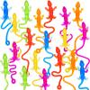 HLARTNET 100 PCS Sticky Lizards for Kids, Stretchy Sticky Lizards Toys Bulk for Reptile Party Favors, Children Lizards Gifts for Goodie Bags Stuffers Pinata Filler Students Rewards view 1