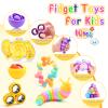 Cevioce 10Pcs Fidget Toys Adults Pack,Stocking Stuffers for Teens Boys Girls,Autism Sensory Toys with Fidget Spinner Slug Magnetic Rings,Squishy Fidget Toys ADHD Stress Relief,Party Favor for Kid-PY view 2