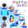 Cevioce 15Pcs Fidget Toys Adults Pack,Stocking Stuffers for Teens Boys Girls,Autism Sensory Toys with Fidget Spinner Slug Magnetic Rings,Squishy Fidget Toys ADHD Stress Relief,Party Favor for Kid-BBB view 2
