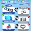 Cevioce 15Pcs Fidget Toys Adults Pack,Stocking Stuffers for Teens Boys Girls,Autism Sensory Toys with Fidget Spinner Slug Magnetic Rings,Squishy Fidget Toys ADHD Stress Relief,Party Favor for Kid-BBB view 3