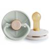 FRIGG Little Viking Natural Rubber Baby Pacifier 2-Pack | Made in Denmark | BPA-Free (Sage/Cream, 6-18 Months) view 1