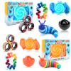 Cevioce 10Pcs Fidget Toys Adults Pack,Stocking Stuffers for Teens Boys Girls,Autism Sensory Toys with Fidget Spinner Slug Magnetic Rings,Squishy Fidget Toys ADHD Stress Relief,Party Favor for Kid-BO view 1