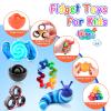 Cevioce 10Pcs Fidget Toys Adults Pack,Stocking Stuffers for Teens Boys Girls,Autism Sensory Toys with Fidget Spinner Slug Magnetic Rings,Squishy Fidget Toys ADHD Stress Relief,Party Favor for Kid-BO view 2