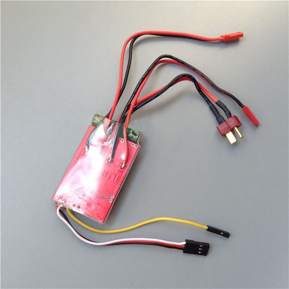 20A X 2 Bidirectional Brushed ESC Dual Way ESC Electronic Regulator for RC DIY Car/Boats Parts with 2 380 Motor(1 PC x ESC)