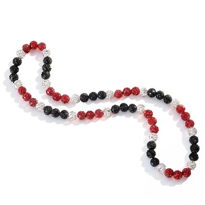AUSGER Baseball Ice Collection Necklace for Boys Men Sparkly Elastic Bling Beaded Rhinestone Necklace Drip Gift for Girls Kids Players