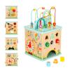 OOOK All-in-one Activity Center, 5 in 1 Baby Activity Table with Gear Game, Kids Sensory Table Play Cube with Montessori Calendar, Bead Maze, Shape Sorter, Ball Drop and More view 1