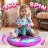 RMOKA Unicorn Sit and Spin Toy for Toddlers Girls Ages 1-3 2-4, Birthday Gift for 2 3 4 Years Old Girl, 360 Spin Seat Kids Indoor Interactive Sensory Toy with LED & Music view 2