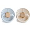 FRIGG Little Viking Natural Rubber Baby Pacifier 2-Pack | Made in Denmark | BPA-Free (Powder Blue/Cream,6-18 Months) view 2