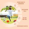 Soft Balls for Toddlers 1-3 3-5, Easy to Grip Toddler Toys 4 Pack 5" Small Balls & Pump - Mini Football Soccer Basketball Dodgeball - First Birthday Gift Easter Basket Stuffers for Babies Boys Girls view 4
