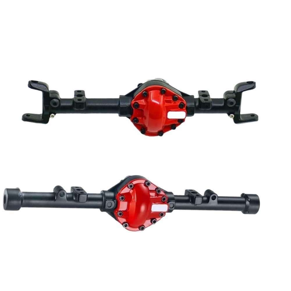 cvking RC Vehicle Axles Compatible with D90 D110 4WD for Gelande II 1/10 RC Crawler Truck Car Upgrade Parts Metal Front Rear Axle Housing RC Car Accessories
