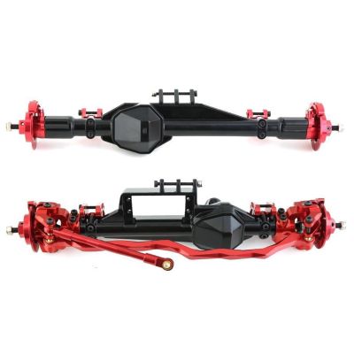 cvking RC Vehicle Axles Compatible with Axial for RBX10 for Ryft 1/10 RC Crawler Car Upgrade Parts Accessories RC Crawler Car Metal Front and Rear Axle(1,1 Set)