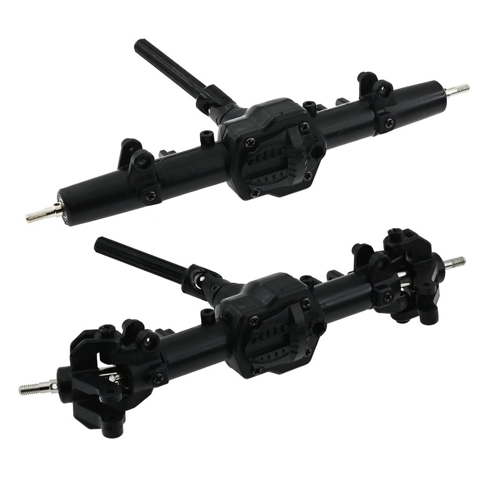 cvking RC Vehicle Axles Compatible with MN for MN86 MN86S Model RC Car Remote Control Crawler Car Metal Portal Front/Rear Axle 1/12 RC Car Axles Set(1 Set)