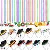30 Pcs Cinco De Mayo Fiesta Party Favors Include 12 Mexican Sombreros Hats Headbands and 18 Cinco De Mayo Fiesta Necklaces for Mexican Cinco de Mayo Party Decorations Luau Fiesta Party Photo Props view 1