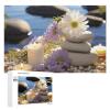 1000 PCS Jigsaw Puzzle for Adults Personalized Picture Puzzle Massage Stones with Daisy Customized Wooden Puzzle for Family, Birthday, Wedding, Game Nights Gifts, 20.4"x15" view 1