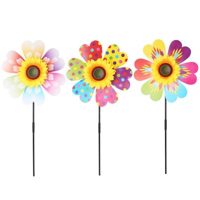 3D Colorful Spinner Windmill Outdoor Garden Lawn Landscape Supplies For Children Kids Birthday Backdrop Decoration Gifts Windmill Decor
