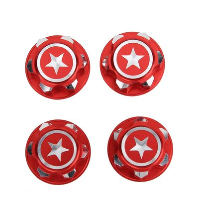 4PCS 17mm Hex Wheel Nut, Aluminium Alloy Hex Wheel Nut, Hex Wheel Mount Nuts Set for X MAXX Summit RC Car(Red)