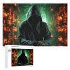 1000 PCS Jigsaw Puzzle for Adults Personalized Picture Puzzle Hacker Attack Customized Wooden Puzzle for Family, Birthday, Wedding, Game Nights Gifts, 20.4"x15" view 1