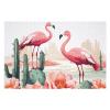 1000 PCS Jigsaw Puzzle for Adults Personalized Picture Puzzle Cactus Flamingo Rose Flowers Customized Wooden Puzzle for Family, Birthday, Wedding, Game Nights Gifts, 20.4"x15" view 3