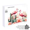 1000 PCS Jigsaw Puzzle for Adults Personalized Picture Puzzle Cactus Flamingo Rose Flowers Customized Wooden Puzzle for Family, Birthday, Wedding, Game Nights Gifts, 20.4"x15" view 4