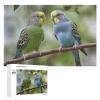 1000 PCS Jigsaw Puzzle for Adults Personalized Picture Puzzle Blue and Green Parakeets Customized Wooden Puzzle for Family, Birthday, Wedding, Game Nights Gifts, 20.4"x15" view 1