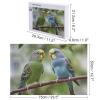 1000 PCS Jigsaw Puzzle for Adults Personalized Picture Puzzle Blue and Green Parakeets Customized Wooden Puzzle for Family, Birthday, Wedding, Game Nights Gifts, 20.4"x15" view 2
